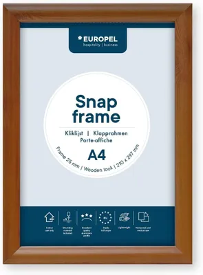 Obrázok produktu pre EUROPEL 355087 EUROPEL Premium rám na plagáty, DIN A4, 25 mm, vzhľad dreva