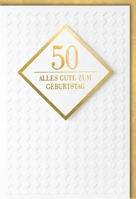 Produktbild von 50. Geburtstag - Glückwunschkarte im Format 11,5 x 17 cm mit Umschlag