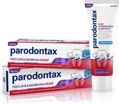 Immagine prodotto di PARODONTAX Rinforzo e protezione delle gengive Menta fresca con acido ialuronico 2×75 ml