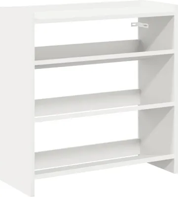 Zdjęcie produktu dla Stojak na buty, biała, 60x25x62 cm, materiał drewnopochodny