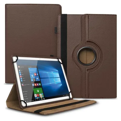 Produktbild von Schutzhülle für Telekom T Tablet Hülle Schutz Tasche 10,4 Zoll Case 360° DrehbarFarbe Uni 360 Taschen:Braun