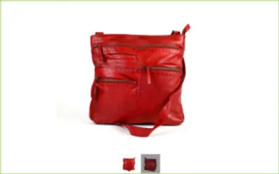 Produktbild von Bear Design Damen Tasche Ledertasche Umhängetasche Schultertasche Red