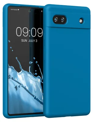 Produktbild von kwmobile Handyhülle für Google Pixel 6a Hülle, für Pixel 6a Case - Hülle Silikon - kabelloses Laden - Karibikblau