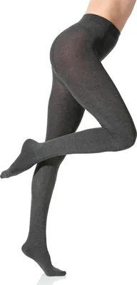 Produktbild von Yenita® Baumwoll Strumpfhose Strickstrumpfhose 44-46 grau