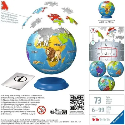 Obrázok produktu pre Ravensburger Globe, 72 kusov, Guľa, 6 rok / roky