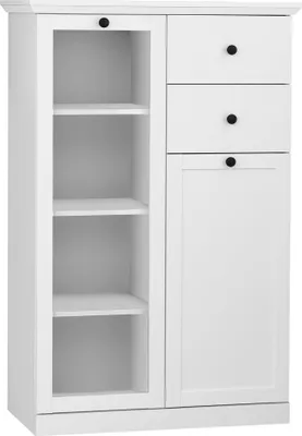 Produktbild von trendteam Wohnen Vitrine BrandsonBaxter Weiß Nachbildung 81 x 129 x 41 cm