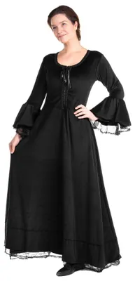 Produktbild von Vampirkleid mit Spitze schwarz Größe: M