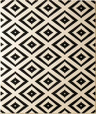 Zdjęcie produktu dla DYWAN nowoczesny 200x290cm do salonu, czarno kremowy z miękkim włosem