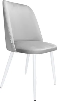 Produktbild von Samtiges Sessel GOYA MG39 mit weißen Beinen. Moderner Sessel für Wohnzimmer, Esszimmer und Küche