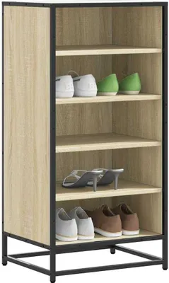 Immagine prodotto di vidaXL Portascarpe in rovere Sonoma 48x38x97,5 cm Materiale a base di legno
