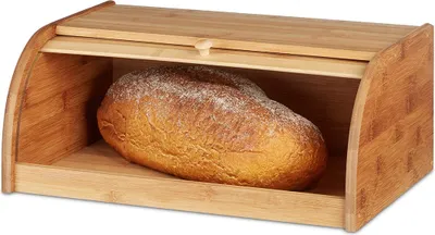 Produktbild von Küchenaufbewahrung Box, Bambus Brotbewahrungsbox,Brotdose mit Schublade,40x27x16,5 cm