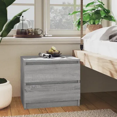 Produktbild von Nachttische 2 Stk. Grau Sonoma 50x39x43,5 cm Holzwerkstoff , Nachttische & -schränke Design 2024
