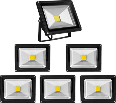 Produktbild von Greenmigo 6x 20W Fluter Strahler Kaltweiß Schwarz Aluminium Gehäuse IP65 Wasserdicht LED Lampe Wandleuchter Flulicht Flutbeleuchtung LED Gartenlampe Außenstahler
