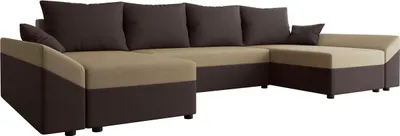 Produktbild von MIRJAN24 Ecksofa Dante U, Eckcouch, Couch mit Bettkasten und Schlaffunktion, U-Form, Wohnzimmer (Farbe: Alova 68 + Alova 07)