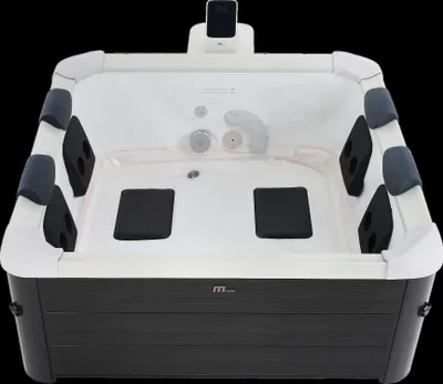 Produktbild von MSPA 6 Personen Whirlpool Outdoor Pool OSLO NEUSTES Modell inkl. MSPA App, LED,UVC - Hydromassage - ganzjährig nutzbar - inkl. Zubehör-160x160x65
