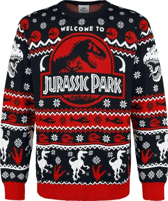 Produktbild von Jurassic Park Weihnachtspullover Herren Logo multicolor M