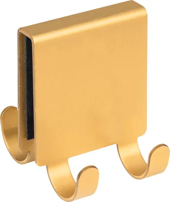 Produktbild von WENKO Doppel-Duschhaken Mod. Vieste Duo Gold, Edelstahl rostfrei, matt
