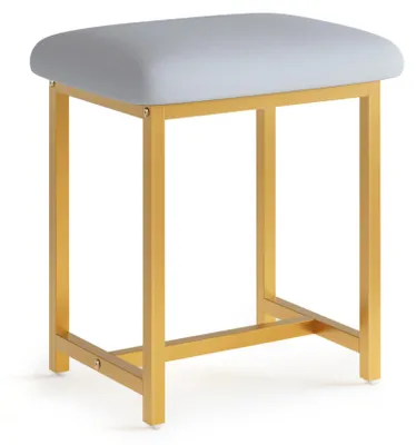 Immagine prodotto di Pouf da trucco, sgabello da trucco, poggiapiedi con dettagli dorati
