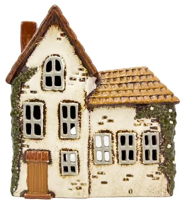 Produktbild von Clayre & Eef Teelichthalter Haus Beige Keramik
