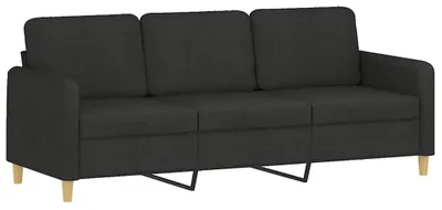 Produktbild von vidaXL 3-Sitzer-Sofa Schwarz 180 cm Stoff