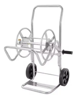 Produktbild von Gartenschlauchwagen auf Rädern - 60 Meter - Silber - 65 x 50 x 89 cm