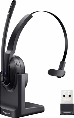 Produktbild von Eksa H5 On Ear Headset Bluetooth Kopfhörer Mikrofon Rauschunterdrückung Schwarz