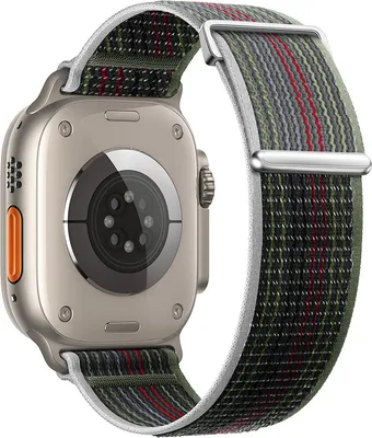 Produktbild von BStrap Velcro Nylon Armband für Apple Watch 38/40/41mm, midnight