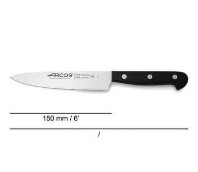 Obrázek produktu pro Kuchařský nůž Arcos Universal 284604 z nitrobetonové oceli, s mangem z polyoxymethylenu a 15 cm čepelí v pouzdře