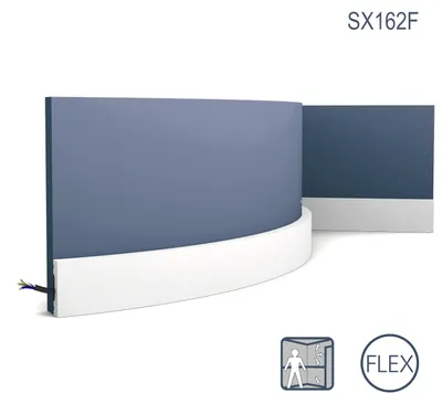 Produktbild von Orac Decor SX162F AXXENT SQUARE flexible Sockelleiste Wandleiste Zierleiste 2 m