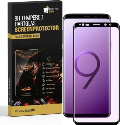 Produktbild von 2x 9H Hartglas für Samsung Galaxy S9 FULL CURVED Displayschutz Panzerfolie SW KLAR Schutzglas Panzerglas Schutzfolie Displayglas Glasfolie Echtes Glas