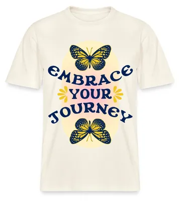 Produktbild von Spreadshirt Embrace Your Journey Hippie Y2K Spiritualität Retro Design Relaxed Fit Uni T-Shirt, XS, Naturweiß