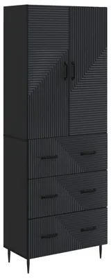 Zdjęcie produktu dla Zestaw szafek vidaXL, 2 szt., czarny, 66 x 34,5 x 90 cm, materiał drewnopochodny