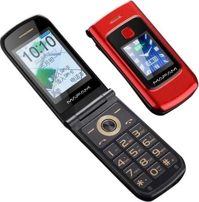 Produktbild von Entsperrtes Mobiltelefon für Senioren, Klapphandy mit großen Tasten, Dual-Display (2,4 Zoll), FM-Radio, Rot