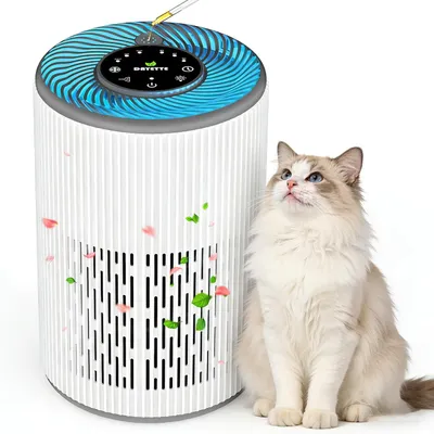 Produktbild von Tragbarer Luftreiniger für Allergiker mit HEPA-Filter, Duftschwamm, blauem Nachtlicht, Timer,Ruhemodus 20 dB,entfernt Staub,Pollen,Tierhaare & Gerüche