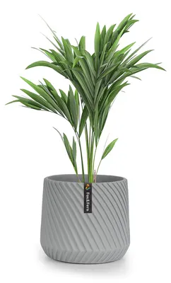 Image de Fox & Fern Pot de Fleur Interieur et Extérieur, Jardinieres Exterieur, Pot Plante Résistant UV et Gel avec Bouchon de Drainage, Polystone, Jardiniere, Pot de Fleur Exterieur Grande Taille, Pot Unique