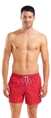 Productafbeelding van Arena heren zwemshorts met waterprint, rood/meerkleurig, maat M (EU)