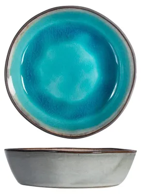 Immagine prodotto di H&H Piatto Fondo Teide Stoneware Azzurro Cm 16