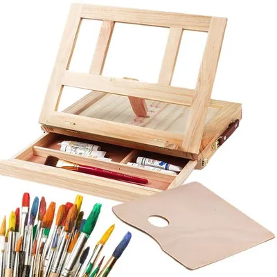 Produktbild von Verk 18307 Staffelei für den Schreibtisch mit Schublade, 33,5 x 25,5 x 7 cm
