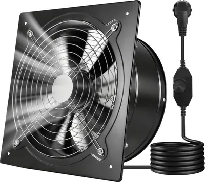 Produktbild von Abluftventilator Abluftgebläse - Wandventilator - Größe 350 x 350 mm - Luftleistung 2647 m³/h - Drehzahlregelbar - Leistung 70 W - Leise - Für Keller, Garage, Werkstatt, Küche