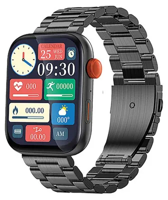 Immagine prodotto di Smartwatch Atlanta con cinturino intercambiabile in metallo e silicone nero, Bluetooth