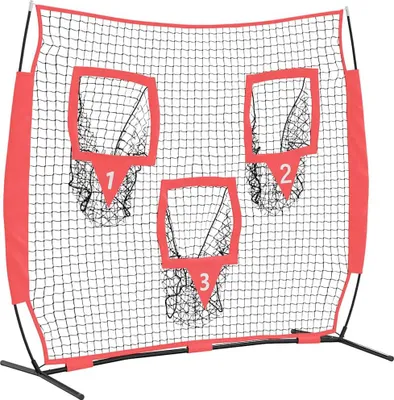 Immagine prodotto di vidaXL Rete da baseball nera 214,5 x 89,5 x 181 cm in poliestere