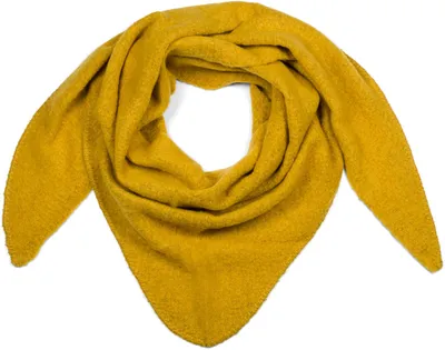 Produktbild von styleBREAKER Damen Großer Strick Dreieck Schal einfarbig meliert | Weiches warmes Winter Dreiecktuch | Strickschal aus Viskose Wolle für kuschlige Looks