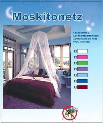 Produktbild von Moskitonetz Baldachin Rot Betthimmel 12,5m Fliegenschutz Mückennetz