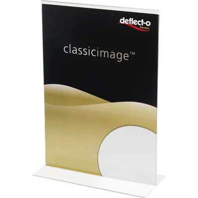 Obrázek produktu pro Deflecto 47901, Držák cedule, A5, Polystyren, Průhledná, Svislý, 149 mm