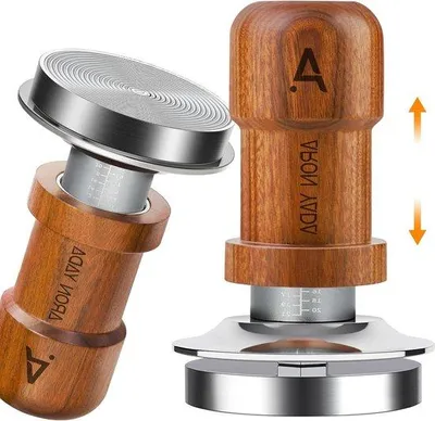 Obrázok produktu pre Tlačiak na espresso 58 mm z nehrdzavejúcej ocele 304 s rukoväťou z orechového dreva