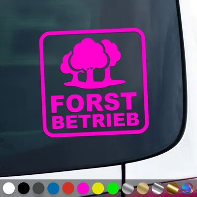 Produktbild von PantherPixel Forstbetrieb Forstwirt Aufkleber Forstbedarf Sticker Auto Geschenkidee Farbe Neon-Pink