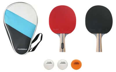Produktbild von Hudora Tischtennis Set - Pingpong Set mit Schläger und Bällen