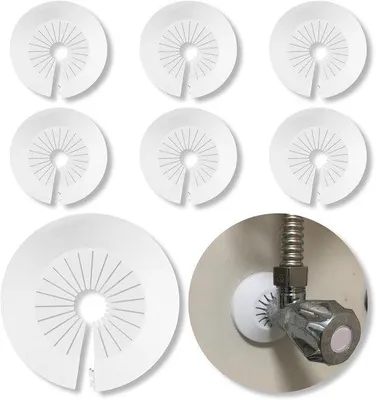 Produktbild von Kunststof-verwarming-rozet, wit, 6 stuks, voor buizen 1,18-2,16 inch