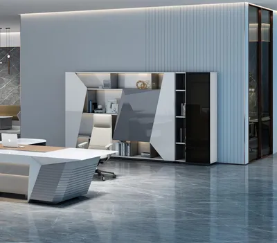 Immagine prodotto di Elegante mobile da ufficio in bianco - spazioso e moderno