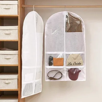 Produktbild von Famanu Kleidersack Transparent mit Reißverschluss - 60 x 100 cm